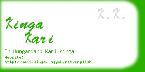 kinga kari business card